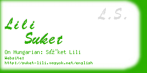 lili suket business card